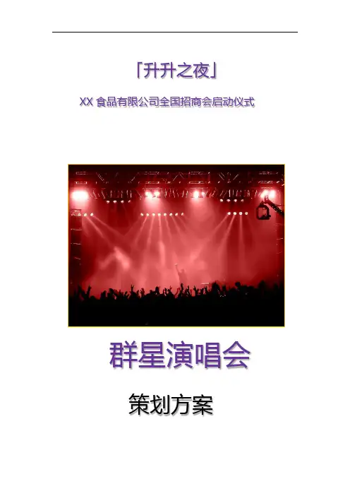 群星演唱会策划书