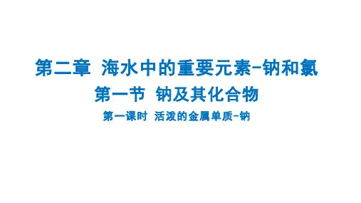 高中化学必修一2.2.1活泼的金属单质钠 优质课课件
