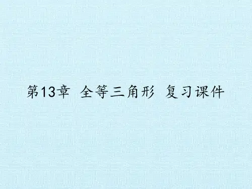 华东师大版数学八年级上册第13章全等三角形复习(课件)