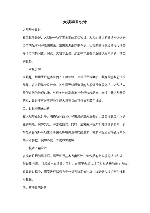 大坝毕业设计