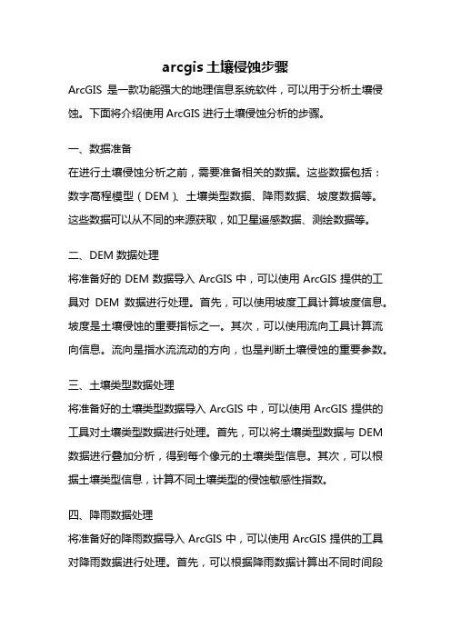 arcgis土壤侵蚀步骤