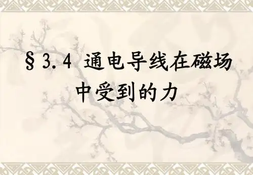 3.4 通电导线在磁场中受到的力