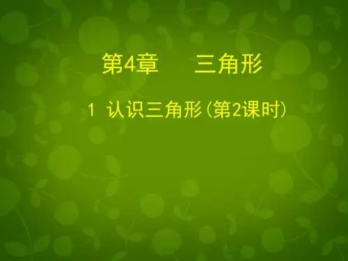 北师大版数学七年级下册4.1《认识三角形》ppt课件2