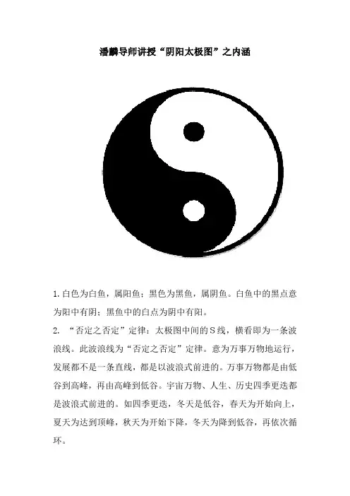 潘麟导师讲授“阴阳太极图”之内涵