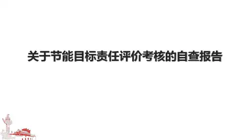 关于节能目标责任评价考核的自查报告.pptx