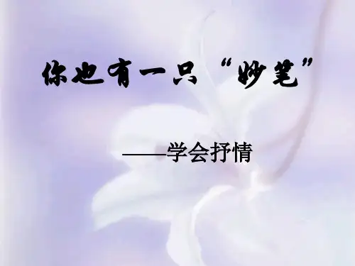 七年级语文部编版下册第二单元写作《学习抒情》课件(共27张PPT)
