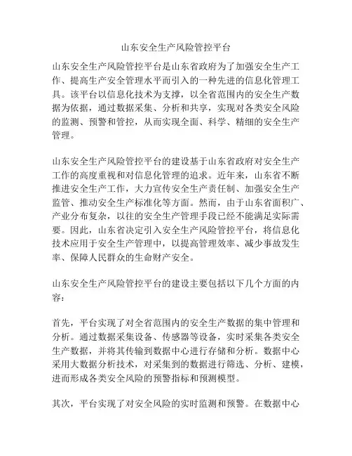 山东安全生产风险管控平台