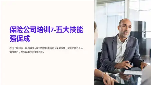 保险公司培训7-五大技能强促成