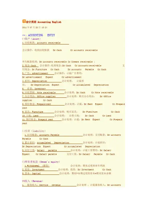 会计英语 Accounting English