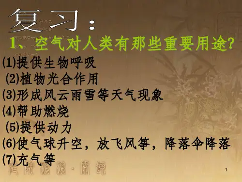 七年级科学下册 第2章 第2节 空气的成份课件 (新版)华东师大版
