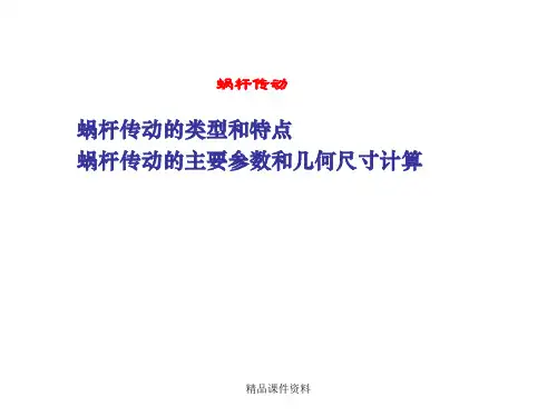 蜗轮蜗杆传动PPT课件