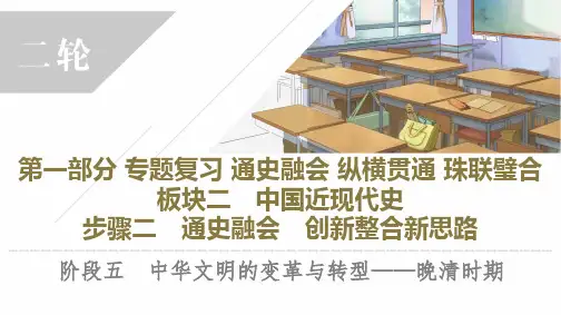 2023年高考总复习历史-步骤2-阶段5：中华文明的变革与转型——晚清时期