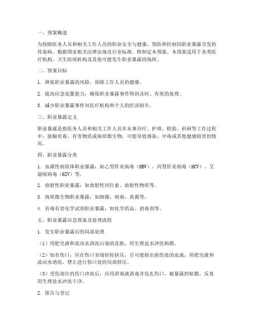 职业暴露紧急预案及处理流程