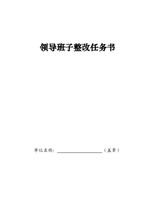 相关整改任务书、台账、清单格式doc