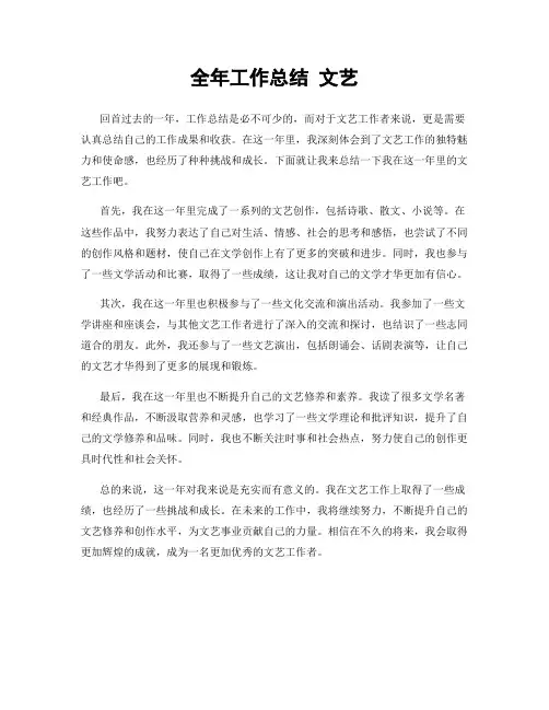 全年工作总结 文艺