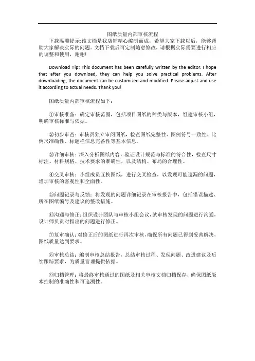 图纸质量内部审核流程