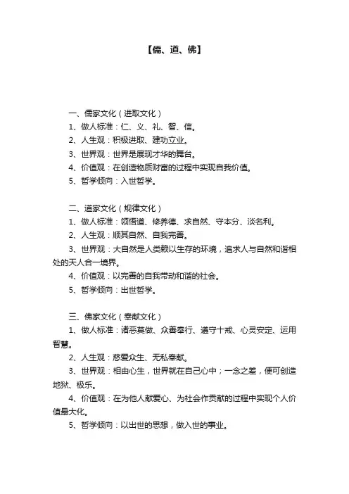 【儒、道、佛】