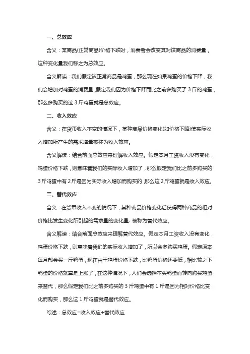 替代效应和收入效应
