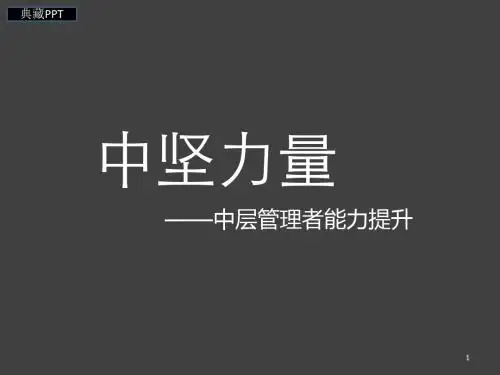 中层管理者能力提升课件