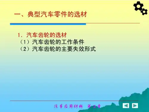 汽车零部件PPT课件