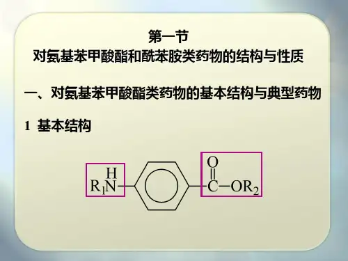 医学课件第八章对氨基苯甲酸酯和酰苯胺类局麻药物的分析
