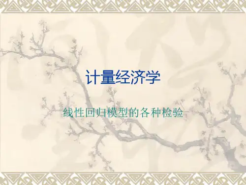 计量经济学中的各种检验
