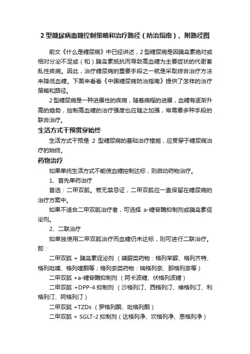 2型糖尿病血糖控制策略和治疗路径（防治指南）、附路径图