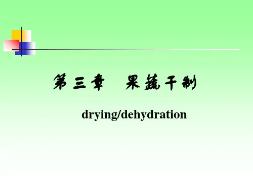 第三章果蔬干制