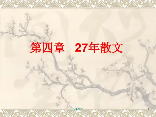 中国当代文学 ppt课件