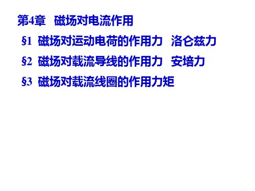 高三物理竞赛 第四章磁场对电流的作用 (共33张PPT)