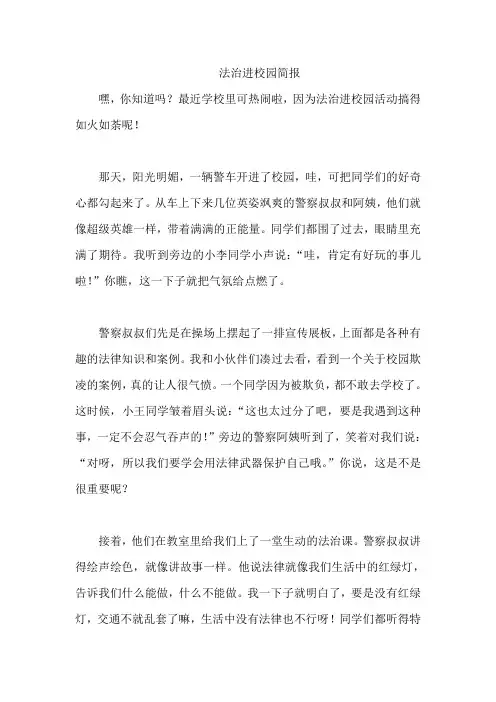 法治进校园简报