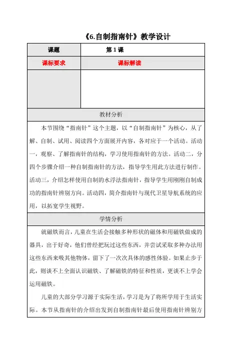 6.自制指南针