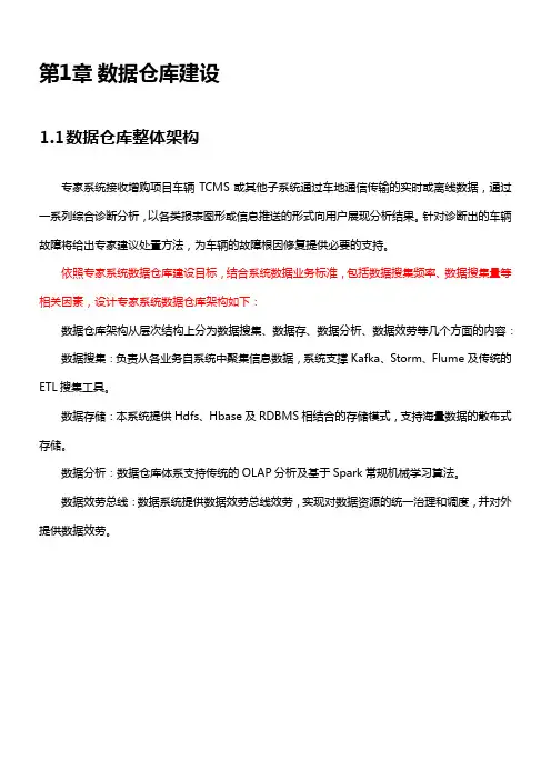 数据仓库建设方案