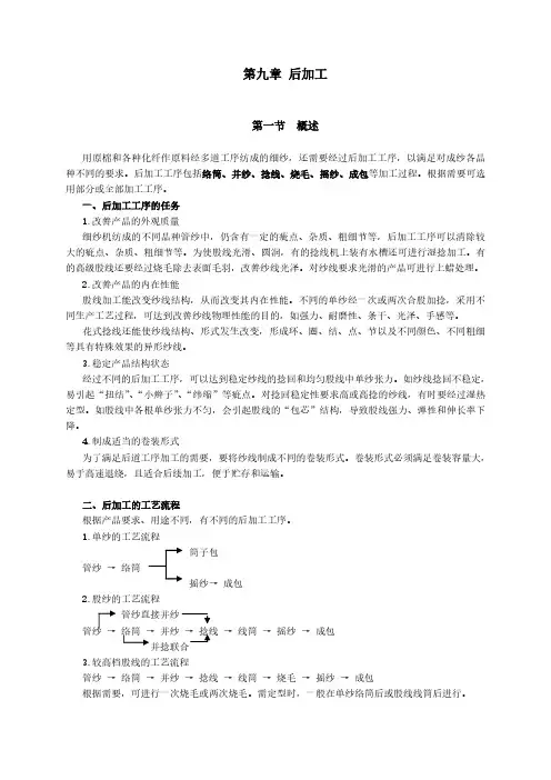 新大纺纱学讲义第9章 后加工