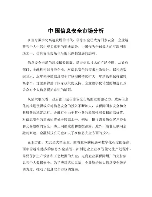 中 国信息安全市场分析
