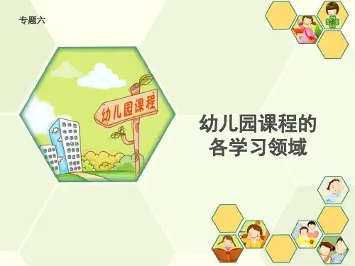 幼儿园课程各学习领域(专题六)