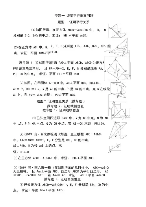 立体几何专题复习(自己精心整理)