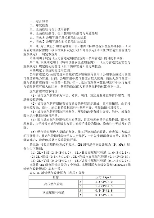 公用管道定期检验规程1