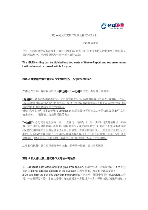 雅思A类大作文第二篇议论作文写法分析