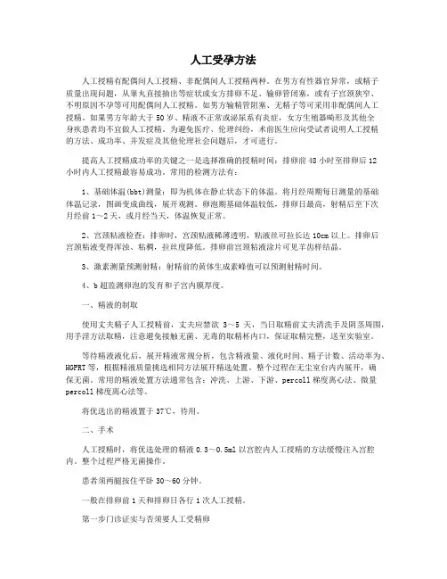 人工受孕方法