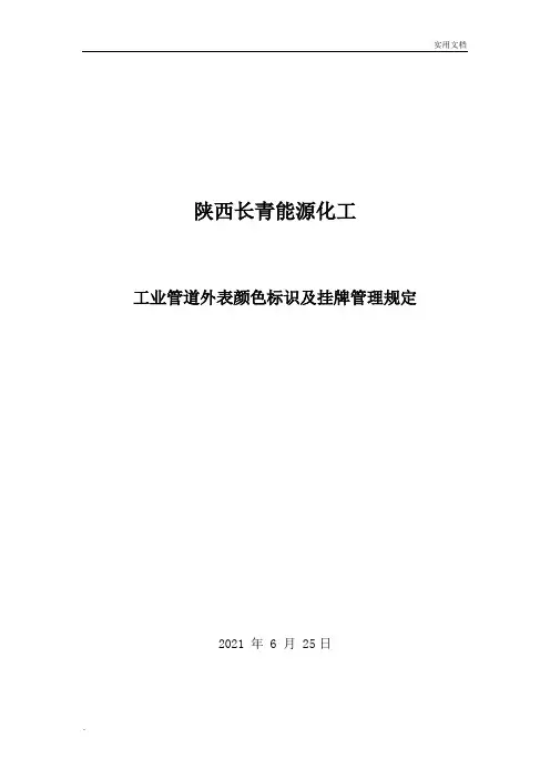 管道标识管理规定
