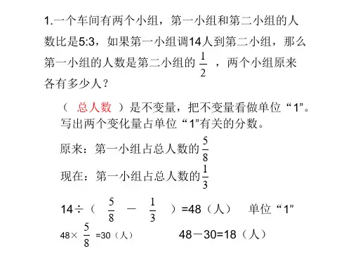 小学数学分数不变量应用题