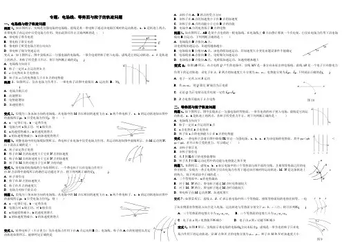 电场线、等势面与粒子的轨迹问题1