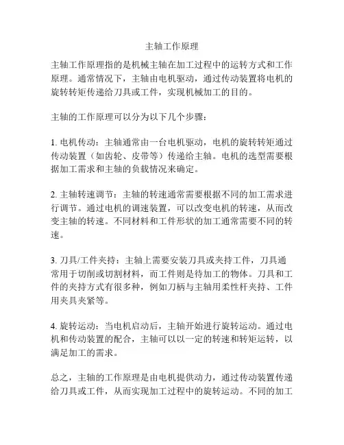 主轴工作原理