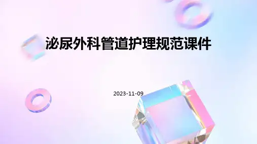 泌尿外科管道护理规范课件