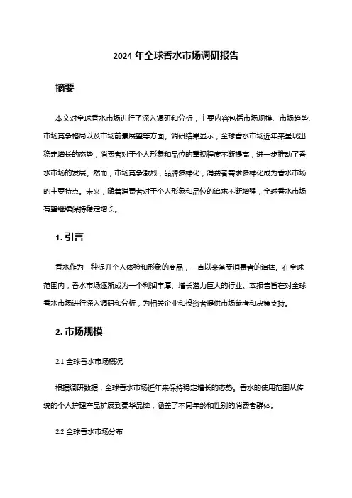 2024年全球香水市场调研报告