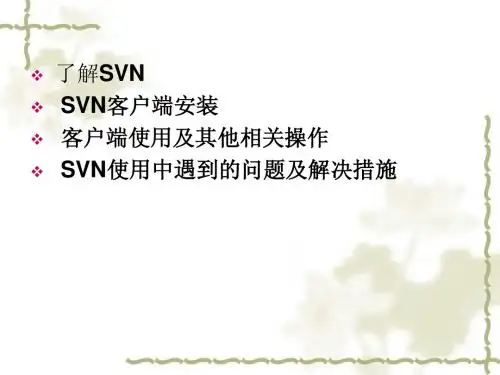 svn培训