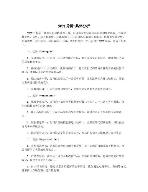 SWOT分析-具体分析