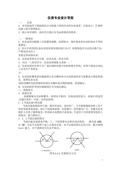 仪表专业设计审查导则..