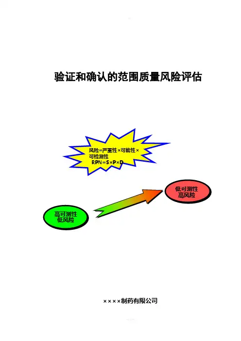 验证和确认的质量风险评估表